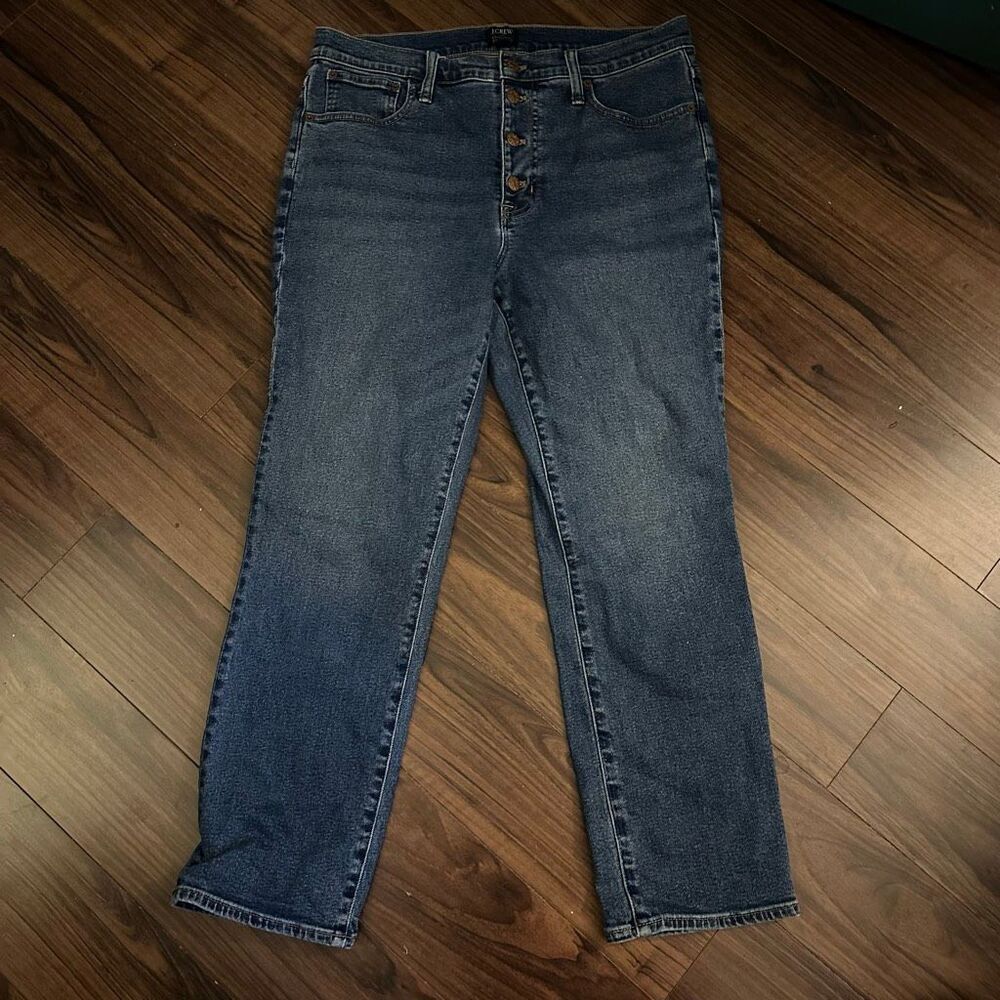 J. Crew essential straight button fly jeans 31